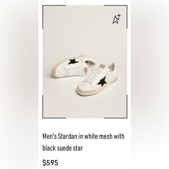 Men’s Golden Goose Stardan in White Mesh with Black Star Size 42 (9 US) - Picture 15 of 15